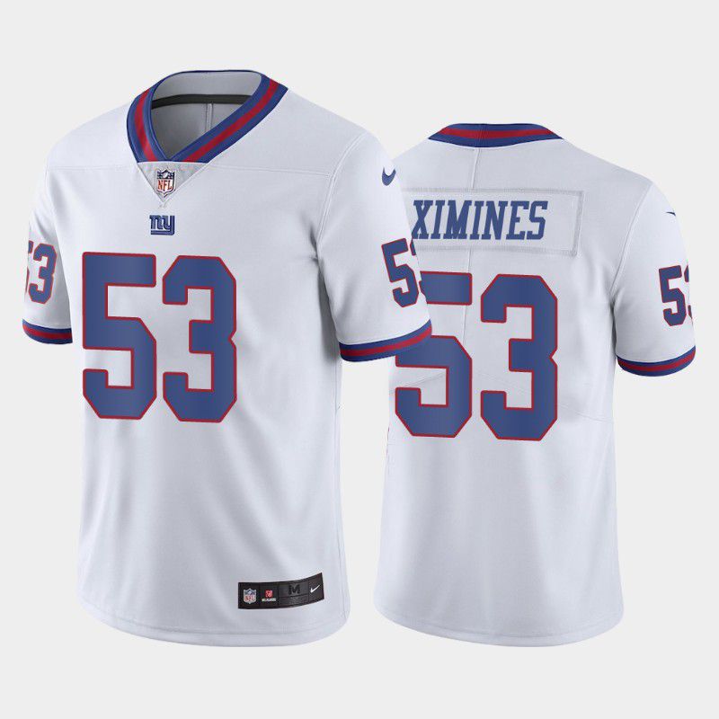 Men New York Giants 53 Oshane Ximines Nike White Color Rush Limited NFL Jersey